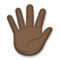 Raised Hand With Fingers Splayed - Black emoji on LG